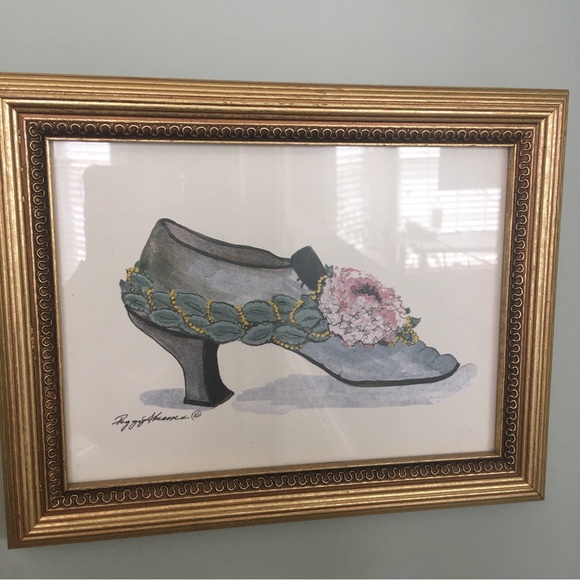 Frame tote bundle= shoes tote + 3 framed shoe prints. Boston museum. - Picture 9 of 14